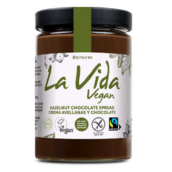 Glutenfri fairtrade chokolade- og nøddecreme bio 600 g - LA VIDA