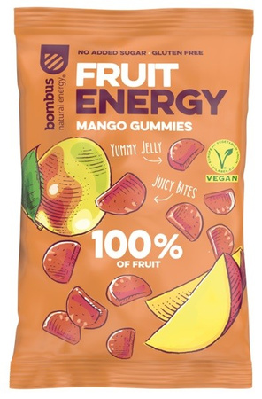 Mango snacks 100% frugt glutenfri 35g - Bombus