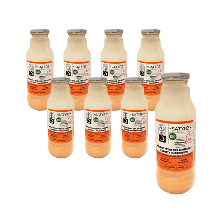 SÆT 8 x Probiotisk sauerkraut- og gulerodssaft Bio 300 ml - Sątyrz