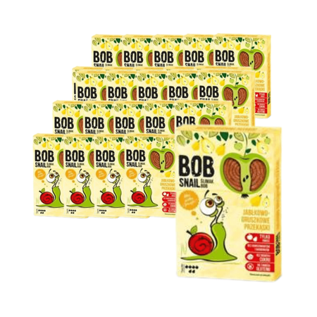 SÆT 20 x Frugtsnack med æble og pære uden tilsat sukker 60 g