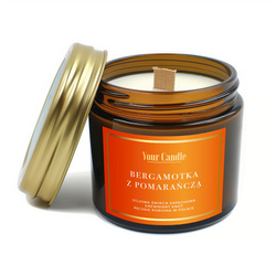 Sojaduftlys med trævæge bergamot og appelsin 120 ml - Your Candle