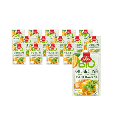 KIT 15 x Glutenfri gelé med appelsinsmag BIO 40 g
