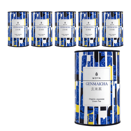 SÆT med 6 x genmaicha grøn te med ris bio 60 g