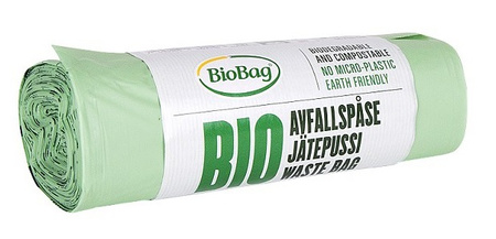 Sække til bio- og blandet affald 35 l 20 stk. (komposterbar og bionedbrydelig) - Biobag