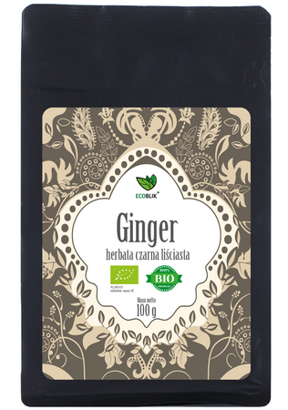 Økologisk sort te med ingefær i løs vægt 100 g – Ecoblik