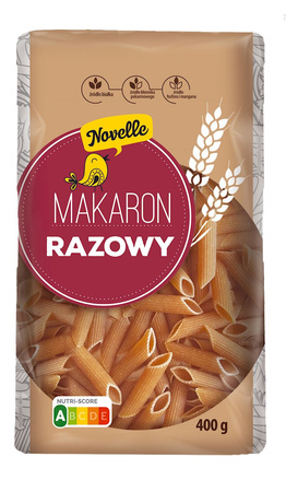 Pasta (fuldkornsgryn) penne 400 g - Novelle