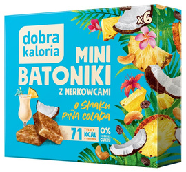 Mini-cashewbarer med pina colada-smag uden tilsat sukker (6 x 17 g) 102 g - Good Kaloria