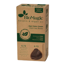 Hårfarve mørk beige blond (6.72) 250 g - Biomagic