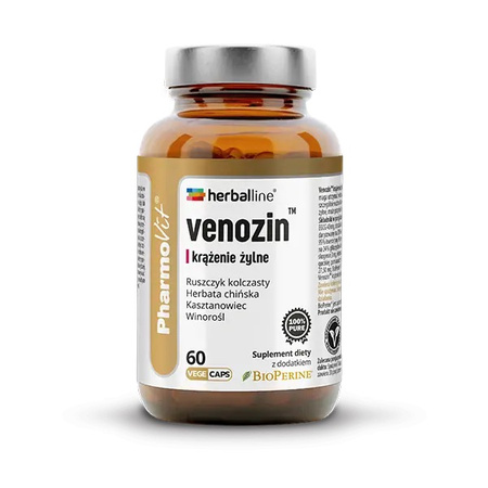 Venozin til venøs cirkulation 60 kapsler 29,49 g - herballine