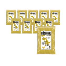 SÆT 10 x Dinosaur-majschips med ostesmag glutenfri bio 4x15g - Biosaurus