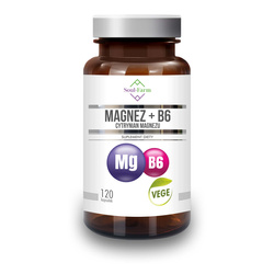 Magnesium (magnesiumcitrat) + B6-vitamin kosttilskud 120 kapsler (97,5 mg + 1,4 mg)