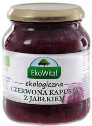 Rødkål med æble bio 340 g - Ekowital