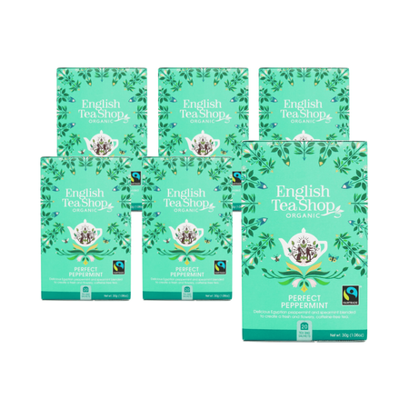 SÆT 6 x Pebermynte-te (20 x 1,5) BIO 30 g