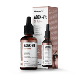 Vitamin ADEK-dråber (800 mcg + 100 mcg + 12 mg + 75 mcg) glutenfrit kosttilskud 30 ml - Pharmovit
