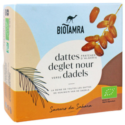 Deglet nour dadler friske med sten (på kviste) bio 500 g - Biotamra