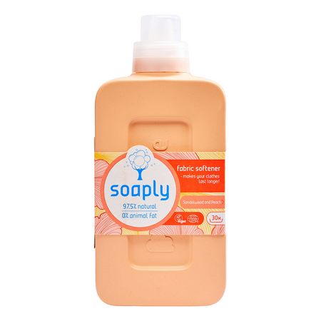 Sandeltræ-fersken skyllemiddel eco 750 ml (30 vaske) - SOAPLY