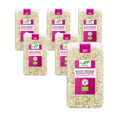 KIT 6 x Glutenfri havreflager bio 600 g - Bio Planet