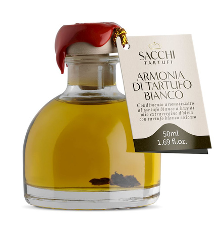 Olivenoliebaseret krydderi med hvid trøffel 50 ml - Sacchi Tartufi