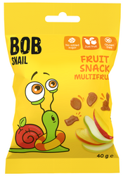 Glutenfri multifrugt-gelébønner uden gelatine 40 g - BOB SNAIL