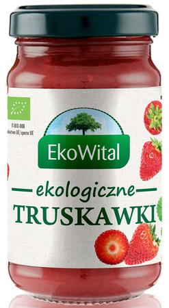 Jordbærmousse uden tilsat sukker BIO 250 g - Ecovital