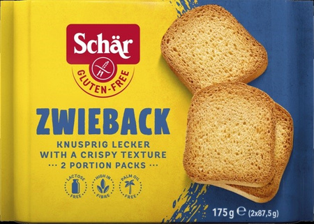SÆT 6 x Zwieback - glutenfri tvebakker 175 g - Schar