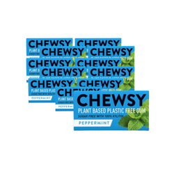 KIT 12 x tyggegummi med pebermyntesmag og xylitol 15 g (10 stk.) - chewsy