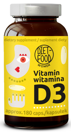 D3-vitamin (100 µg) kosttilskud 180 kapsler - Diet-Food