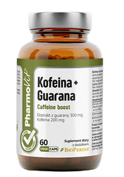 Koffein + Guarana kosttilskud 60 kapsler - Pharmovit (Clean Label)