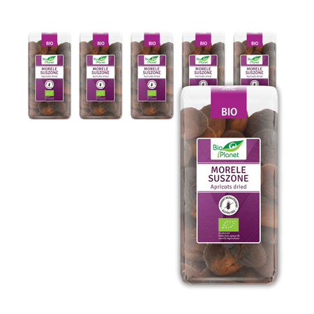 SET 6 x Glutenfri tørrede abrikoser bio 400 g - Bio Planet