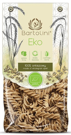Makaron orkiszowy, razowy świderki bio 250 g - bartolini