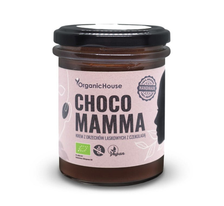 Hasselnøddecreme med chokolade glutenfri bio 180 g - ORGANICHOUSE (CHOCOMAMMA)