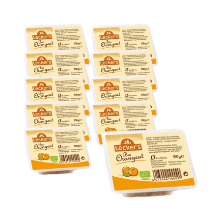 SÆT 10 x Kandiseret appelsinskal bio 100 g