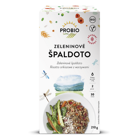 MIESZANKA NA RISOTTO ORKISZOWE Z SUSZONYMI WARZYWAMI BIO 210 g - PROBIO