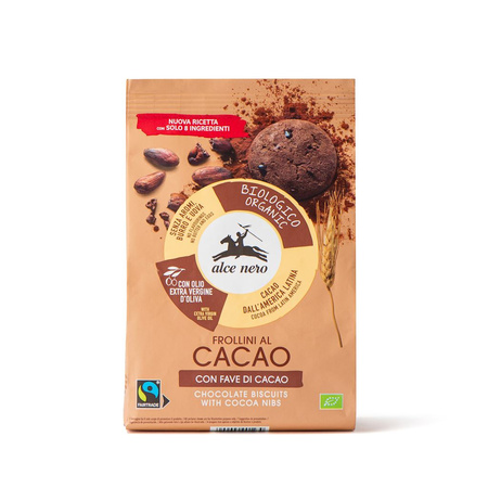 Fairtrade-kakaobønnekiks BIO 250 g - Alce Nero