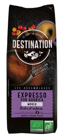 Arabica 100% expresso malet kaffe bio 250 g - DESTINATION