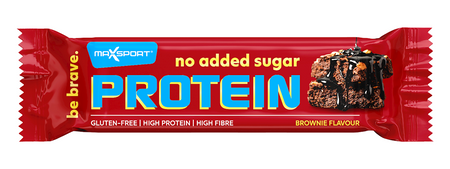 Protein brownie bar i mælkechokolade uden tilsat sukker glutenfri 40g - MaxSport