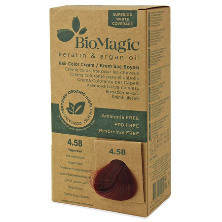 Hårfarve rød kastanje (4.58) 250 g - BIOMAGIC