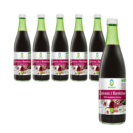 SÆT 6 x Rødbedesurdej 100% økologisk syltet 0,5 l