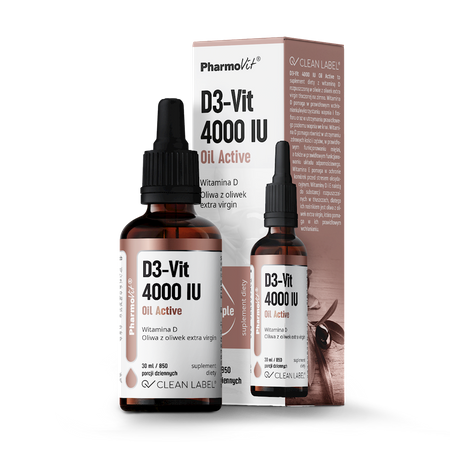 D3-vitamin dråber 100 mcg (4000 iu) glutenfrit kosttilskud 30 ml - Pharmovit