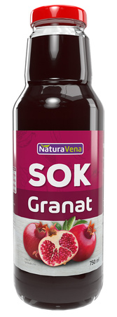Granatæblejuice 100% naturlig 750 ml