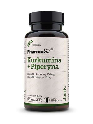 Curcumin + piperin kosttilskud 90 kapsler 41,4 g - Pharmovit