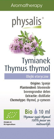 Olejek eteryczny tymianek thymus zygis thymol (tijm thymol) bio 10 ml