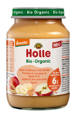 Æble-banan med spelt uden tilsat sukker Økologisk 190 g – Holle