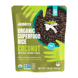 Fuldkornsris med kokosflager glutenfri 200 g - Jasberry Rice (Calorie Watchers)