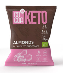 Keto chokoladeovertrukne mandler med mct-olie uden tilsat sukker bio 70 g - Kakao