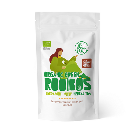 Rooibos grøn bergamot te bio 100 g - DIET-FOOD