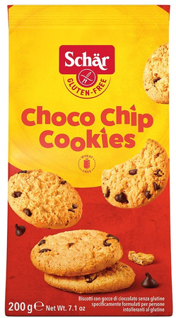 SÆT 12 x Choco chip kiks glutenfri 200 g - Schar