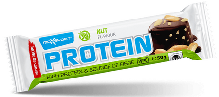 Proteinbar med jordnødder i kakaoovertræk glutenfri 50 g - MAXSPORT
