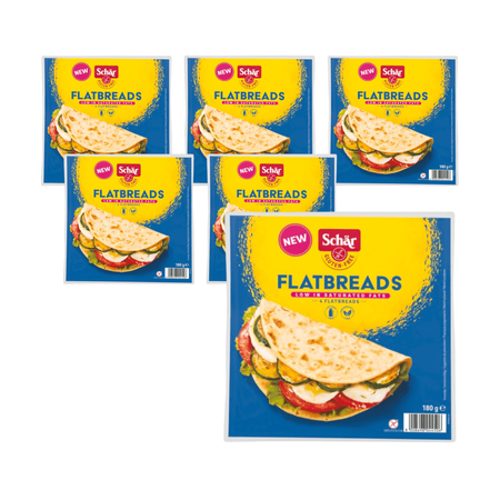 SÆT 6 x Fladbrød - glutenfri tortilla180 g - Schar