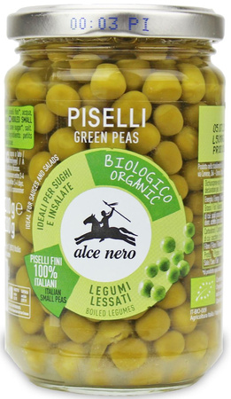 Grønne ærter i lage bio 300 g (200 g) (glas)